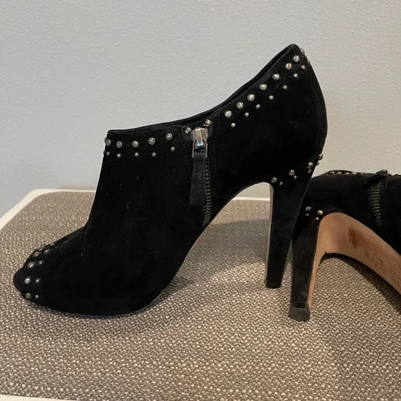 Saks Fifth Avenue Black Studded Booties - Picture 5 of 5